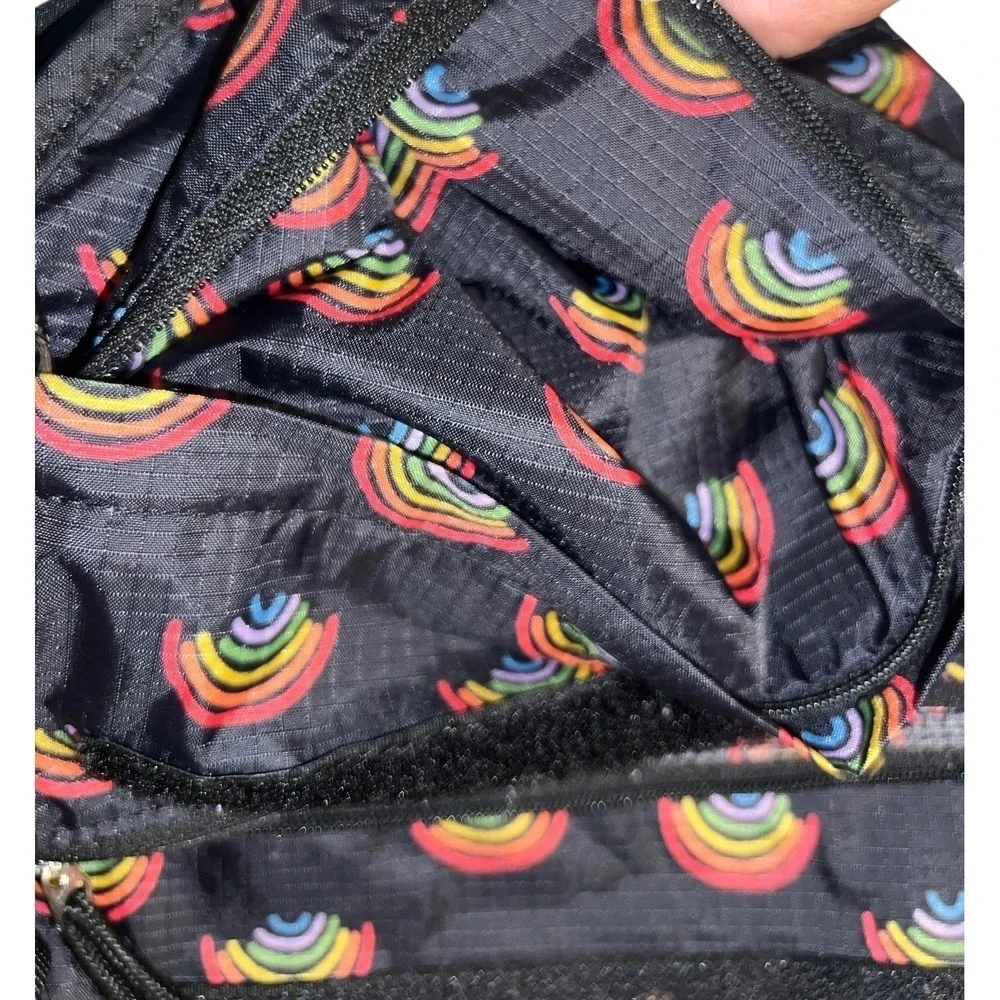 HUNTER Packable Crossbody Bag Mini Rainbow Print Dopamine Travel Festival Purse